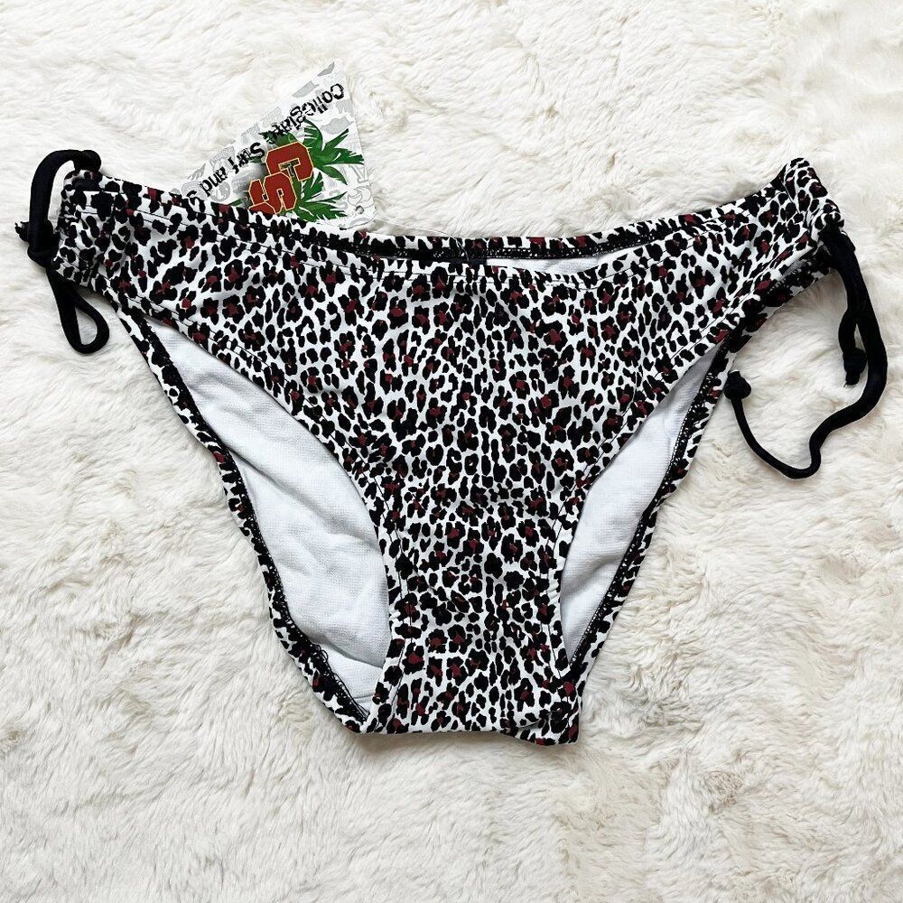University of Louisville Cardinals Red Black White Cheetah Bikini Bottom MD JRs